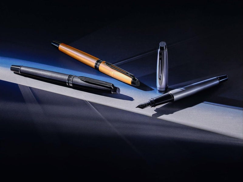 Waterman Expert Ballpoint Pen - Metallic Rose Gold Lacquer with Ruthenium Trim, Medium Point, Blue Ink, Gift Box - Image 4